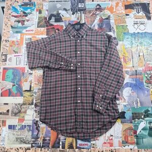 Tommy Hilfiger Mens Small Plaid Button‎ Down Long Sleeve Shirt